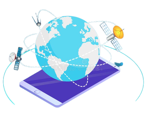 Connected globe illustration