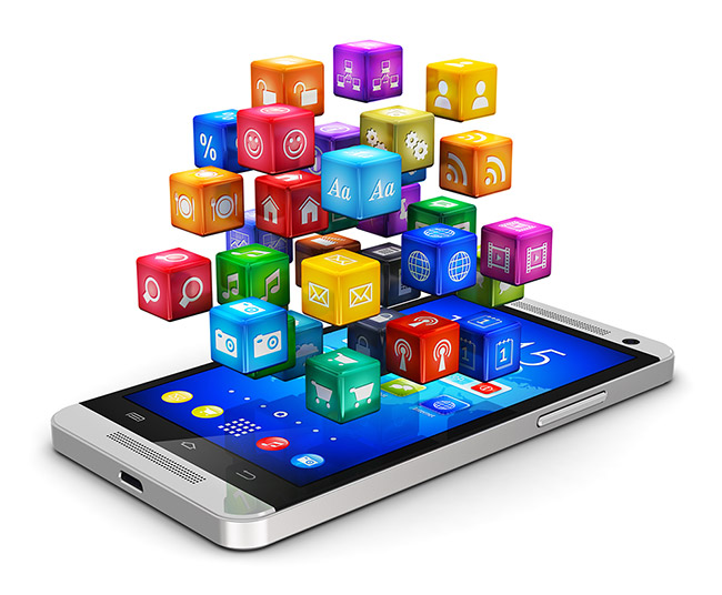 Illustration of mobile app development
